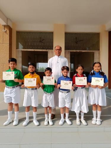 Students excelled in Hand writing competition, held on 23/04/2022